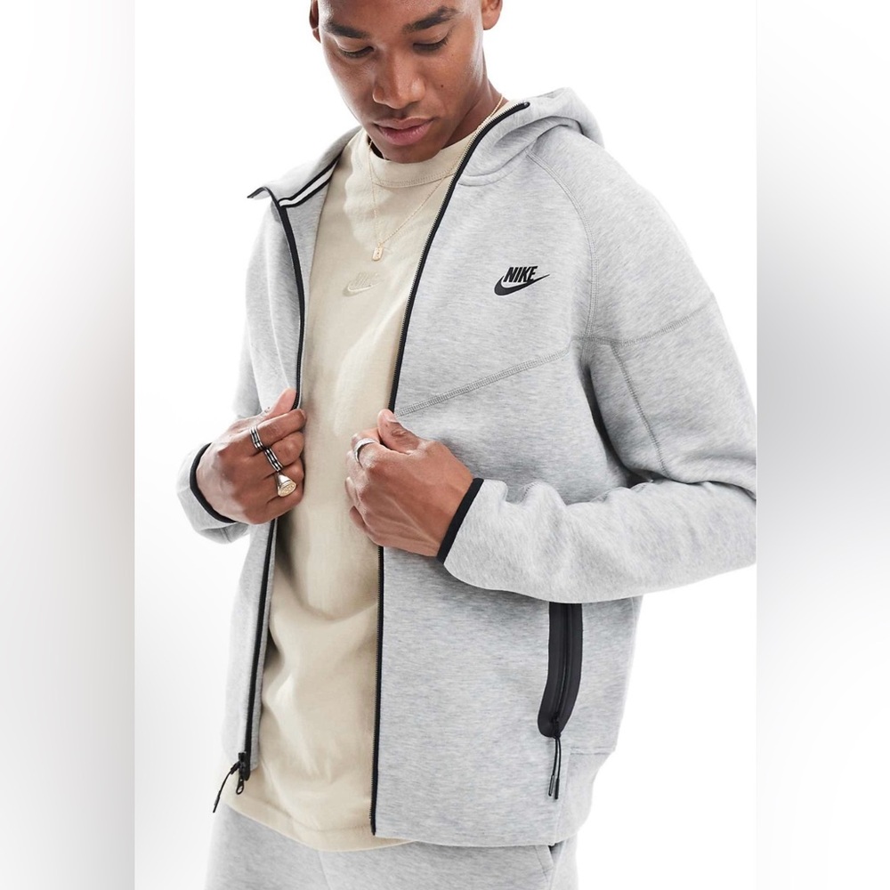 MEN’S NIKE TECH FLEECE GRY/BLK SZ 2XL NWT